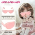 thumbnail image 3 of Uxcell 60 Pcs Mini Figures Sunglasses, 1.3" Plastic Miniature Glasses Figures Costume Eyeglasses for Crafts Figures Making Supplies Accessories Cat Decoration, Pink, 3 of 6