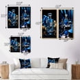 thumbnail image 4 of Designart "Stylish Blue Perfume Delight II" Fashion Framed Wall Art Set Of 2 - Blue Fashion Framed Canvas Set For Living Room Decor, 4 of 7