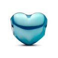 thumbnail image 3 of 925 Sterling Silver Turquoise Heart Charm Bead for Bracelet Charms Bangle Pendant Jewelry, 3 of 4