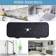 thumbnail image 5 of Kitchen Faucet Water Mat Sink Splash Guard Countertop Protector (Black), 5 of 6