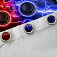 thumbnail image 4 of Manfei Game Console Curtains Pack of 2 (42x84 Each),Gamer Gaming Curtains Blackout,Red Blue Lightning Bedroom Curtains For Teens,Breathable Bedroom Decorative, 4 of 6