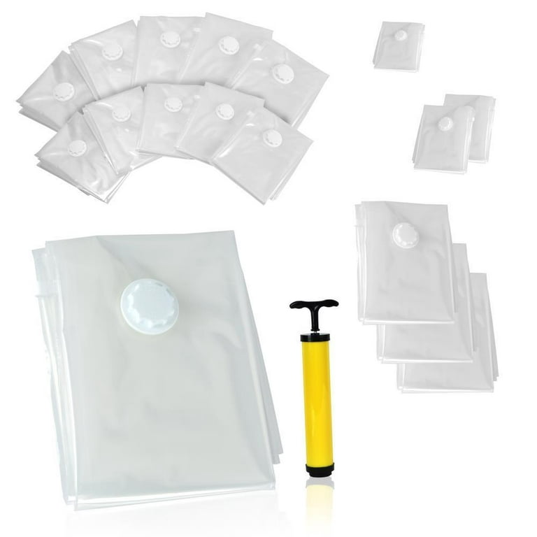 Casafield Vacuum Storage Bags with Travel Hand Pump, Space Saving