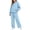 Light Blue, variant on 2 Piece Sets for Women 2 Piece Fleece Lined Tracksuit Drawstring Hooded Sweatshirt and Wide Leg Pants Set Solid Color Loose Long Sleeve Loungewear Outfit for Autumn Winter Daily Wear Camel S
