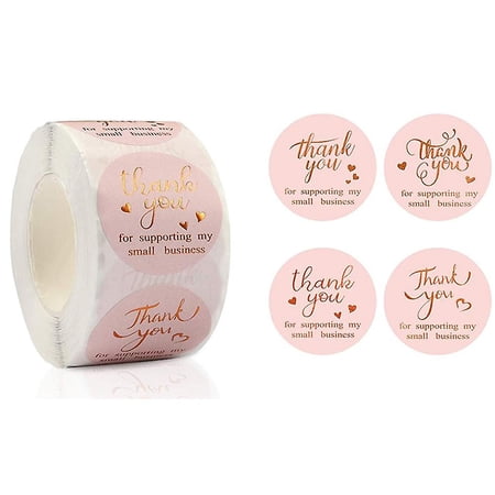 Lepai 500 Pcs Rose Gold Thank You Stickers, Thank You Tag Stickers ...
