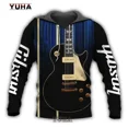 thumbnail image 3 of Sudadera con capucha con estampado de guitarra 3D para hombre, sudadera de talla europea para uso diario, sudadera con capucha musical, ropa psicodélica para mujer, mayorista, 3 of 5
