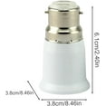 thumbnail image 2 of Darzheoy B22 to E26 Light Socket Adapter, Bayonet Lamp Base to Edison Screw Bulb Holder Converter Adapter, 2 of 8