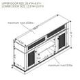 thumbnail image 3 of Embossed design, light oak TV console / Ample storage, tidy cords for cozy home, 3 of 6