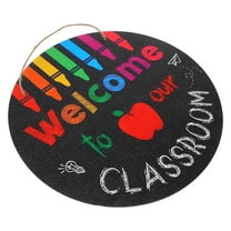 GOOHOCHY Welcome Classroom Door Sign Classroom Door Signs Wood Bright Colors 1Pack 11.4X11.4X0.12In