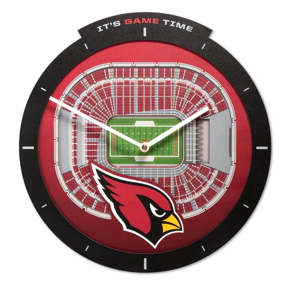 YouTheFan NFL Arizona Cardinals Stadiumview 3D Wall Clock