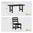 thumbnail image 3 of WestinTrends Ashore 7-Piece HDPE Outdoor Rectangular Patio Dining Table Set with Side Chairs, Black, 3 of 15