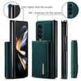 thumbnail image 3 of SaniMore Case for Samsung Galaxy Z Fold 4 7.6" 2022, Retro PU Leather Case Soft TPU Inner Detachable Magnetic Folding Card Pocket Flip Kickstand Anti-drop Shockproof Protectiive Case, Green, 3 of 10