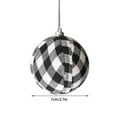 thumbnail image 3 of Virelaxpo 6-Pack Fabric Wrapped Christmas Ball Ornaments for Tree Decoration - 7cm Red and Black Foam Balls with Hanging String for Holiday decor, 3 of 6