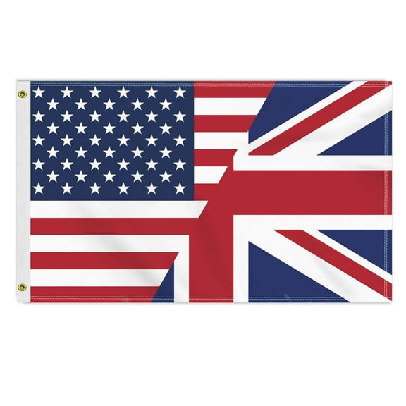 3×5 FT British USA Flag, Large 150D America Britian UK Outdoor Banner,Double Side Printing Decor For Patio Garden With Brass Gromment