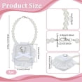 thumbnail image 2 of Collar de perlas para perro con caja para anillos, 11.73 pulgadas, blanco, desmontable. Caja exhibidora de anillos con collares de perlas y broche., 2 of 5