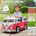thumbnail image 5 of Luku 6V Licensed Volkswagen Electric Ride On Bus - Kids Ride On Car with LED Lights, Horn & Music, 5 of 7
