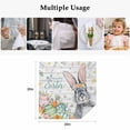 thumbnail image 5 of Happy Easter Cloth Napkins, Spring Bunny Easter Eggs Floral Gray Wood Washable and Reusable Dinner Napkins Set of 4, Table Napkin for Kitchen Party Birthday Wedding Hotel Housewarming 20"x20", 5 of 9