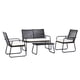 thumbnail image 1 of Set de Exterior Ruko Sillas + Sofá + Mesa de Centro de Acero y Ratán Ideal Para Terraza y Jardin Color Negro, 1 of 19