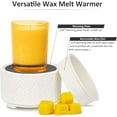 thumbnail image 4 of Wax Melt Warmer for Scented Wax Melts 3-in-1 Electric Ceramic Candle Wax Warmer Burner Fragrance Wax Melter for Home Office Bedroom Gift & Decor (Leaf), 4 of 6