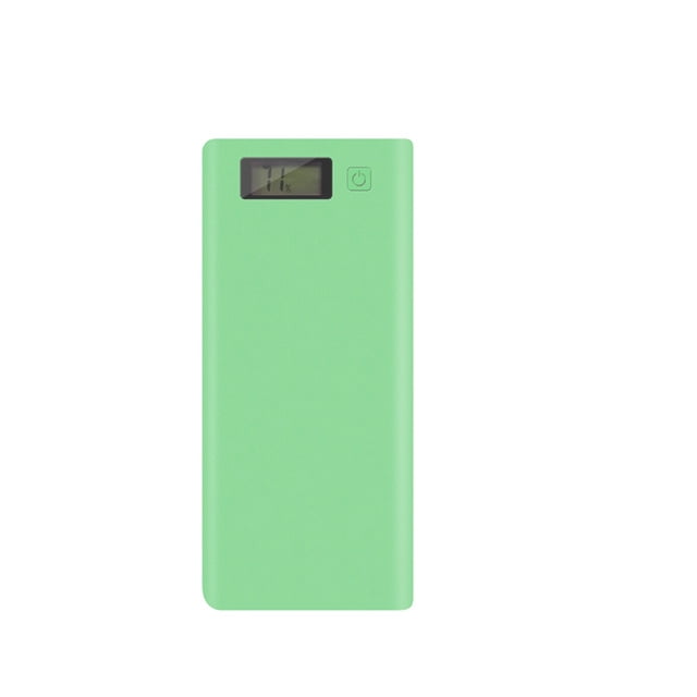 jesticaly Battery Box with Display Power Bank Mobile Phone Charger Dual USB DIY Shell Batteries LCD Supply Accessory Self-Assembly Green