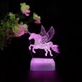 thumbnail image 1 of Luz nocturna de unicornio para niños, iluminación 3D, 16 colores, lámpara de noche variable, control remoto, ideas de regalo festivo y de cumpleaños para niños, cumpleaños, San Valentín., 1 of 5