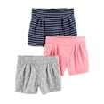 thumbnail image 1 of Pantalones cortos Simple Joys by Carter's de punto para niñas de 12 meses, paquete de 3, 1 of 1