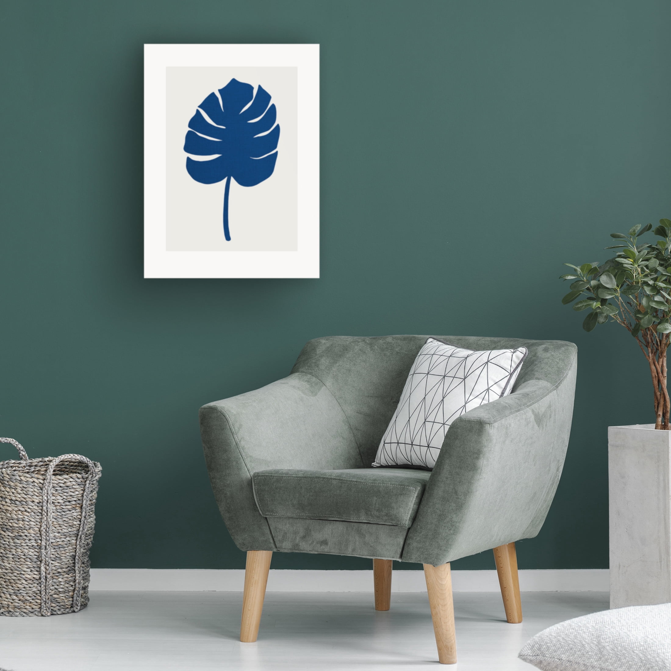 Trademark Fine Art Pictufy Studio Leaf Blue Canvas Wall Art