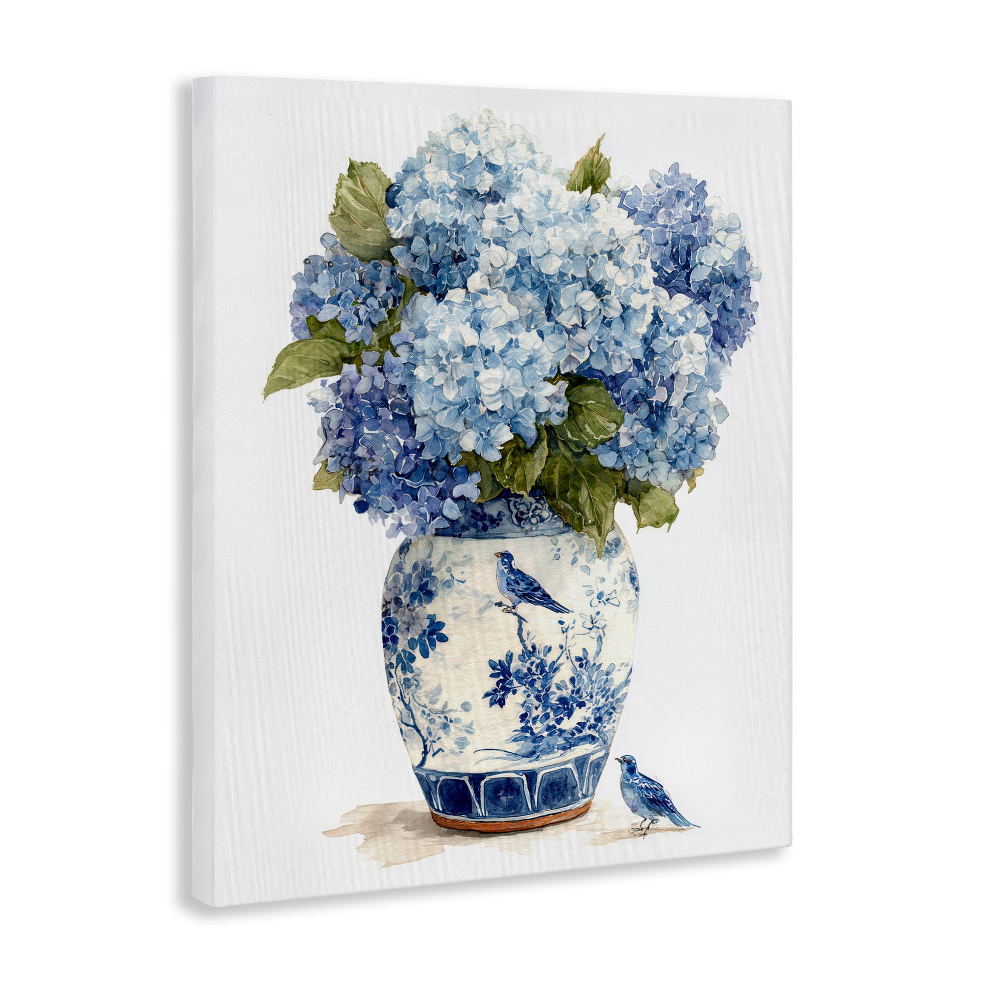 Stupell Industries Blue Bird & Hydrangea Vase Canvas Wall Art, design by Imagine It Images