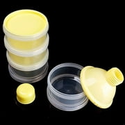 Walbest Baby Milk Powder Formula Dispenser, Non-Spill Smart Stackable Baby Feeding Travel Storage Container, BPA Free, 4 Compartments, 1 Pack