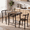 Dark Brown, variant on Homall 3-Piece Dining Table Set, Small Dining Table for 2, Modern Dining Set for Small Spaces, Dining Room, Kitchen, Marble & Silver