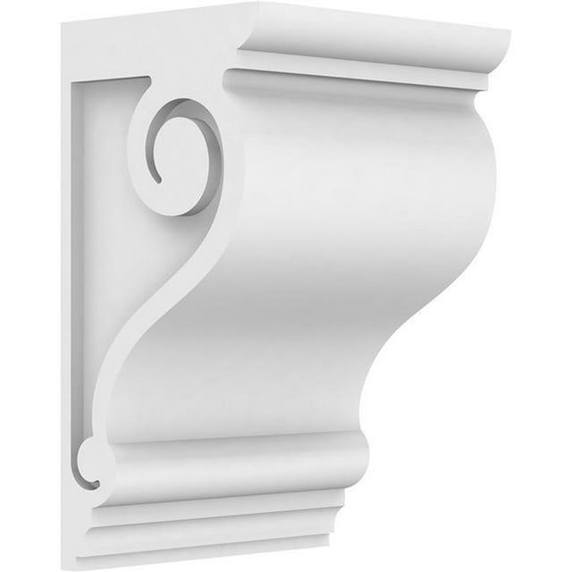 Ekena Millwork CORP07X06X12SCR Parchemin Standard de Qualité Architecturale en PVC - 12 x 7 x 6 Po.