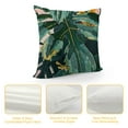 thumbnail image 4 of Chilfamy Hello Summer Vibes Palm Leaves Decorative Throw Pillow Covers, Sunshine Tropical Plant Monstera Porch Outdoor Pillowcase, Green Pink Stay Awhile Hawaii Cushion Case Home Decor 24x24in, 4 of 5