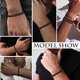 thumbnail image 4 of Pulsera de cadena de eslabones chapada en negro inoxidable para hombre, 8 mm de ancho, 7,4, 4 of 5