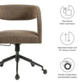 thumbnail image 2 of Home Office Chair, Brown, Fabric, Home Office Business, Modern Contemporary, HB37701, 2 of 10