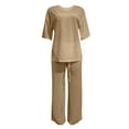 thumbnail image 3 of fvwitlyh Grandmother of The Bride Dresses with Jackets Women Two Piece Set Solid Dressy Pant Suits for A Wedding Petite Size, 3 of 5