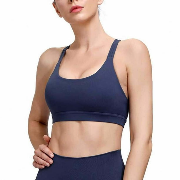 enqiretly Women Sports Bra Elastic Bralette Chest Lift Strappy Top  Underwear Sweat-wicking Lingerie Vest for Gym Running XXL
