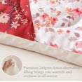 thumbnail image 6 of Whale Flotilla 3-Piece Queen Comforter Set, Soft Reversible Bedding Comforter Sets, Patchwork Printed Down Alternative Comforter Duvet for All Seasons, Red, 6 of 9