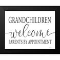 thumbnail image 2 of Lettered And Lined 24x19 Black Modern Framed Museum Art Print Titled - Grandchildren Welcome, 2 of 5