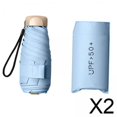 thumbnail image 1 of 2xMini De Protección Solar Con Estuche Para Hombres Y Mujeres De Coche Resistente Azul Claro, 1 of 10