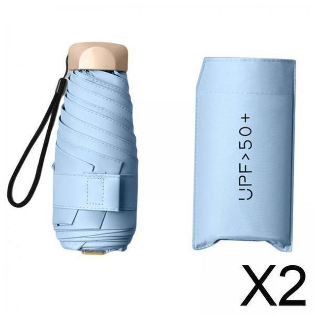 2xMini De Protección Solar Con Estuche Para Hombres Y Mujeres De Coche Resistente Azul Claro