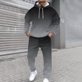 thumbnail image 6 of Men's Winter 2-Piece Printed Set, Long Sleeve Hooded Sweatshirt and Sweatpants, Personalized Graphic Lounge Wear For Casual and Street Style,Black,L, 6 of 6