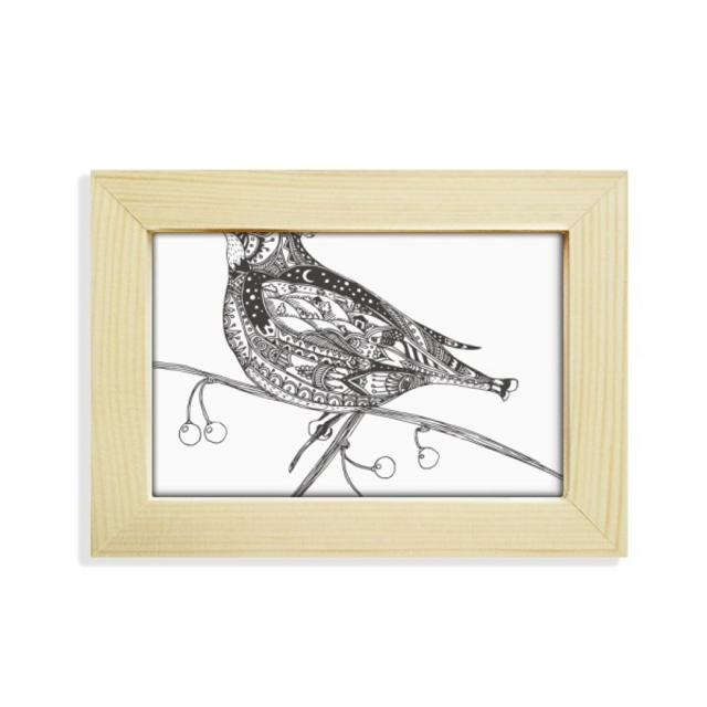 Bird Paint Flying Line Small Desktop Decorate Photo Frame Picture Art Painting 5x7 inch