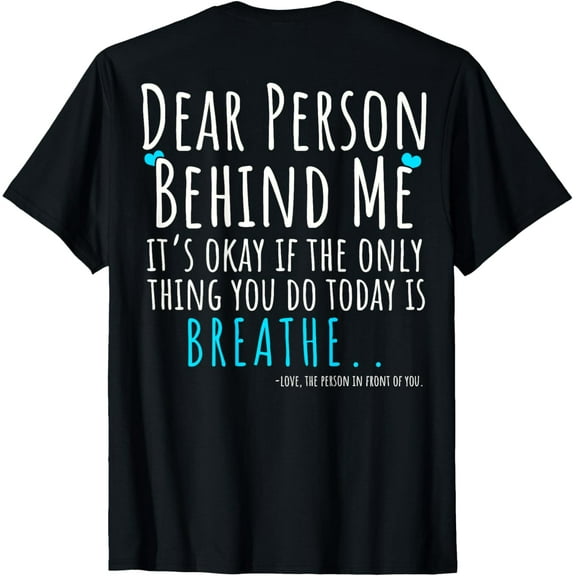 Mental Health & Suicide Prevention Awareness Person Behind T-ShirtMen and women, Black T-shirt, size: Extra large