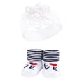 thumbnail image 3 of Hudson Baby Infant Girl Headband and Socks Giftset, Navy Red, One Size, 3 of 5