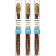 Swissco Tooth Brush Tortoise Natural Bristle, Soft, 3 Ct Pack