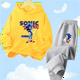 thumbnail image 2 of Conjunto de sudadera con capucha Sonic Tops, ropa para bebés de 2 a 12 años, ropa de abrigo para niños, sudadera de primavera 2024 para niñas, ropa para madres y niños, 2 of 5