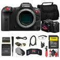 thumbnail image 1 of Canon EOS R5 C Mirrorless Cinema Camera (5077C002) + Sony 64GB TOUGH SD Card + Bag + Card Reader + Flex Tripod + Hand Strap + Memory  Wallet + Cap Keeper + Cleaning Kit(International Model), 1 of 8