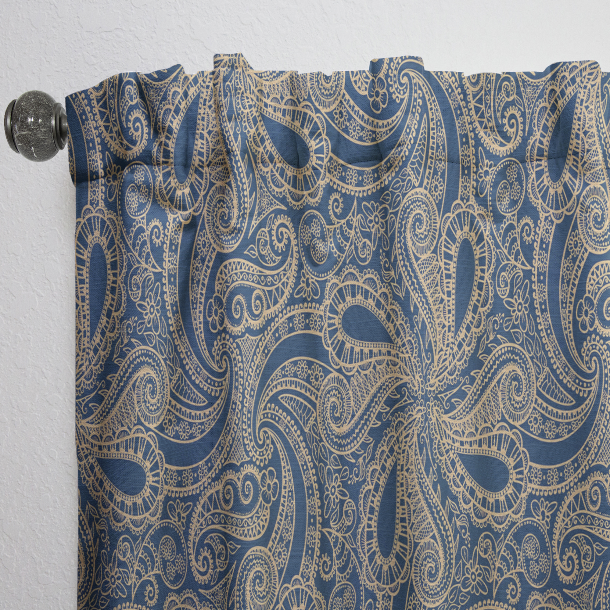 Designart 'Lace Mandala Pattern I' Bohemian & Eclectic Curtain Panel