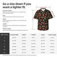 thumbnail image 6 of Daiia Sweet Red Cherry Hawaiian Shirt for Men Gentle Cotton Regular Short Sleeve Casual-X-Large, 6 of 8