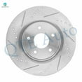thumbnail image 4 of Set of 4 Front 320mm-Rear 308mm Drilled Slotted Brake Disc Rotors For 2015-2020 Nissan Pathfinder, 4 of 9
