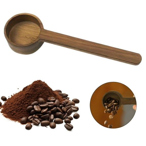 CHENjy Handcrafted Coffee Measuring Spoon - Black Walnut 2-Tablespoon Scoop for Oatmeal/Dried Fruits, Elegant Kitchen Accessory